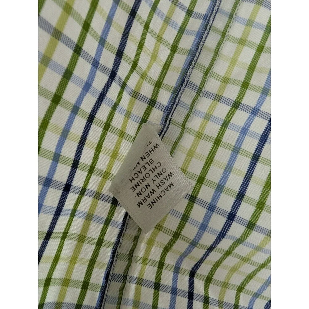 Banana Republic Button Up Blue‎ Yellow Check Long Sleeve Shirt XL